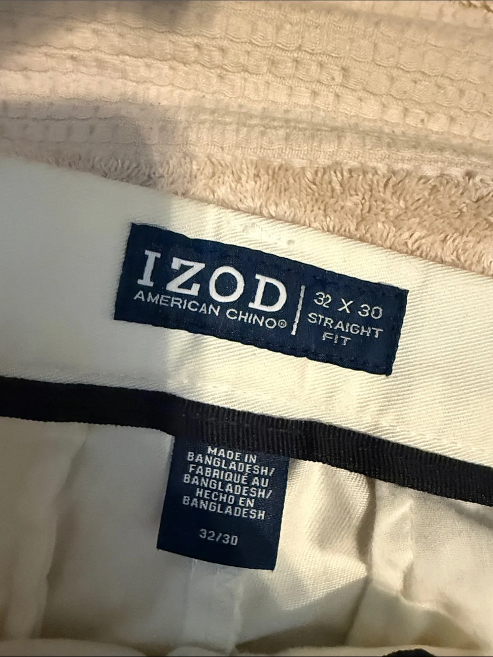 Men's Classic Straight Fit Pants in Off-White